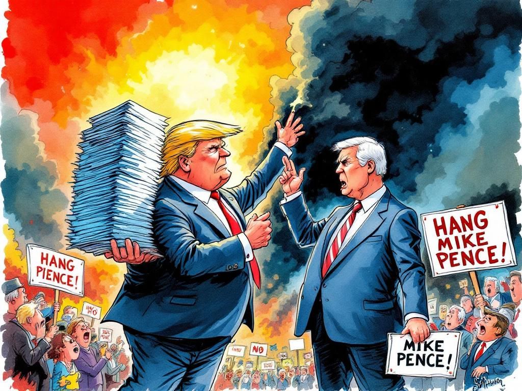 Trumpy-Wumpy trying to force Pence to reject the election results, Pence refusing